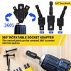 Flexible Drill Bit Extension Set, Including Right Angle Drill Attachmen,