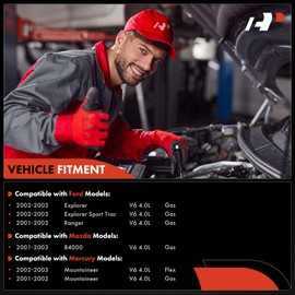 A-Premium Inyectores de combustible compatibles con Ford Explorer Sport Trac 2002-2003 Ranger Mazda B4000 Mercury Mountaineer 2001-2003 V6 4.0L Juego de 6 piezas