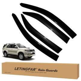 LETINGFAR LETINGFAR Window Visors Rain Guards for Toyota Fortuner 2005 2006 2007 2008 2009 2010 2011 2012 2013 2014 2015 Accessories, Wind Deflectors Vent Shades for Toyota Fortuner