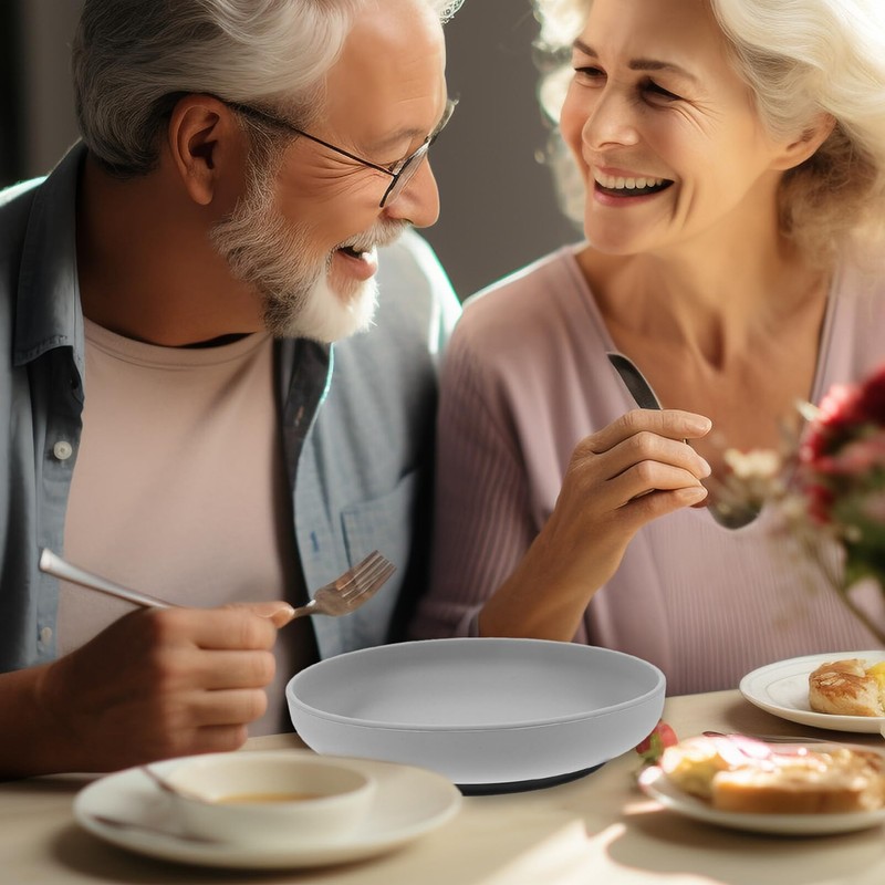 Zerodeko Spill Proof Scoop Plate with Suction Base Adaptive Self-Feeding
