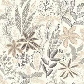 Rasch Alani Neutral Tropical Wallpaper, RH792911