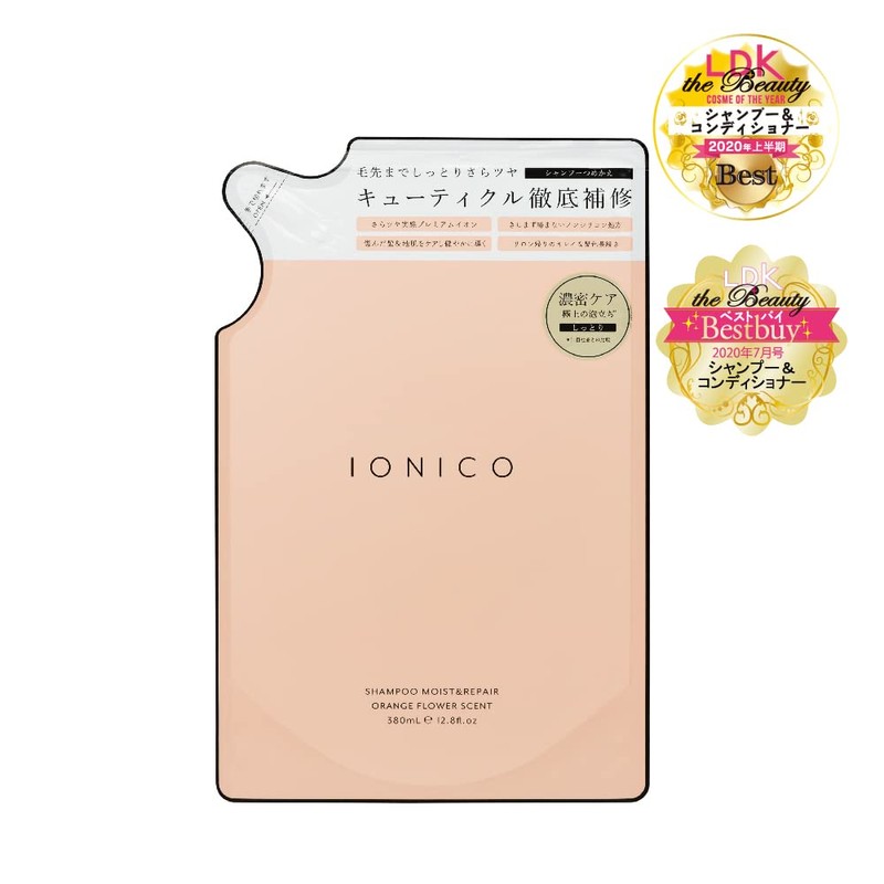 IONICO Premium Ion Damage Care Shampoo (Moist & Repair), Refill,
