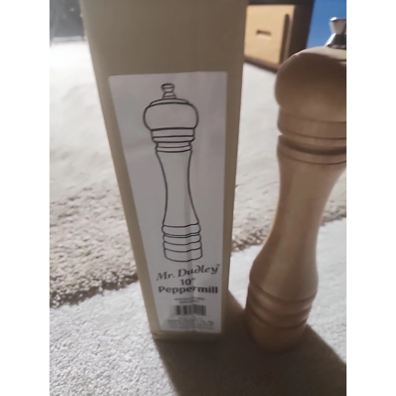 Mr. Dudley Vintage Mr. Dudley/Gessner PepperMill 10" Natural #MRD7CS10PN NIB