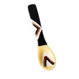 Kapula Hand Painted Ceramic Sugar Spoon - Fair Trade - South African Chic Design - Dishwasher Safe