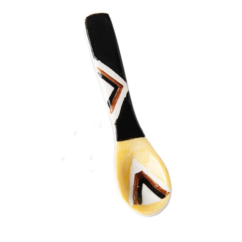 Kapula Hand Painted Ceramic Sugar Spoon - Fair Trade -