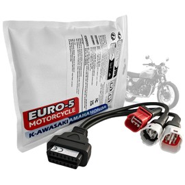 3-in-1 OBD2 Diagnostic Adapter Compatible with Yamaha Kline Euro5 Motorcycle Honda CRF KTM 3/4/6-pin to 16-pin
