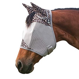 Cashel Crusader Designer Horse Fly Mask with Ears, Leopard, Weanling