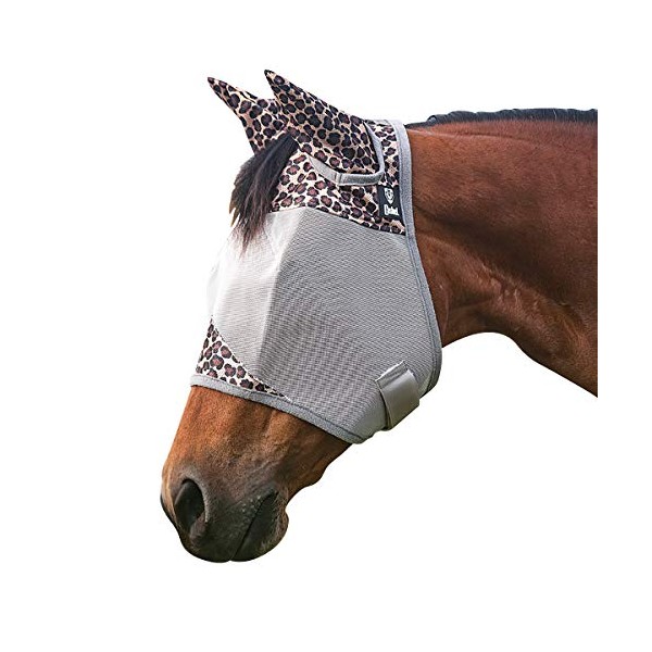 Cashel Crusader Designer Horse Fly Mask with Ears, Leopard, Weanling