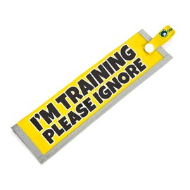 dogkit I'm Training Please Ignore Space Awareness Sleeve for Reactive Nervous Dogs, Reflective, Waterproof, Double Sided Slip-on for the Dog Lead (Yellow - Plain)