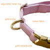 Adjustable Cotton Dog Collar, Soft Fabric Dog Collar with Metal