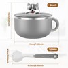 Ramen Bowl With Lid - 1200ml Instant Noodle Cooker With