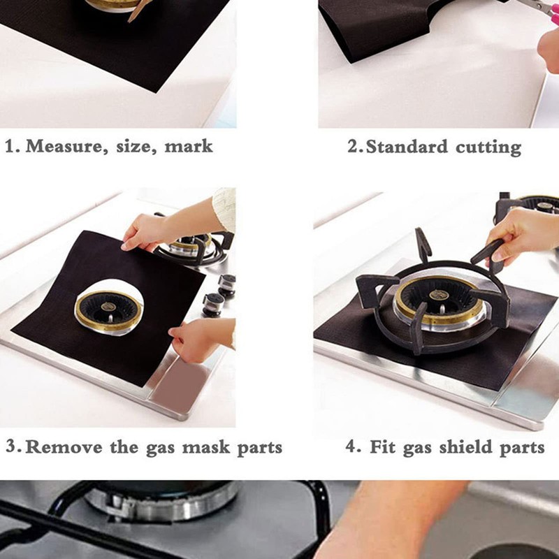 10 Pcs Stove Burner Covers 27 X 27 Cm 0.2mm
