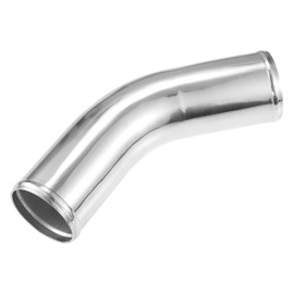X AUTOHAUX 76mm 3" OD 4" 100mm Leg Length Universal Car Aluminum Alloy Tube Intercooler Pipe 45 Degree Bend Elbow Air Intake Joiners Tubing - Pack of 1