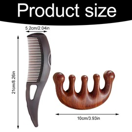 EUYKQNOI 2-Teiliger schuppenkamm kopfhaut kamm kopfhautkamm Schuppen Kamm,Hohlzahn Kamm für Schuppen auf der Kopfhaut,Hochwertiger Press Haarkamm mit Hautkratzgriff,Kopfhautpflegekamm für Damen Herren