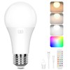 Yochoice Rechargeable Battery Operated Wireless Puck A19 Light Bulb with