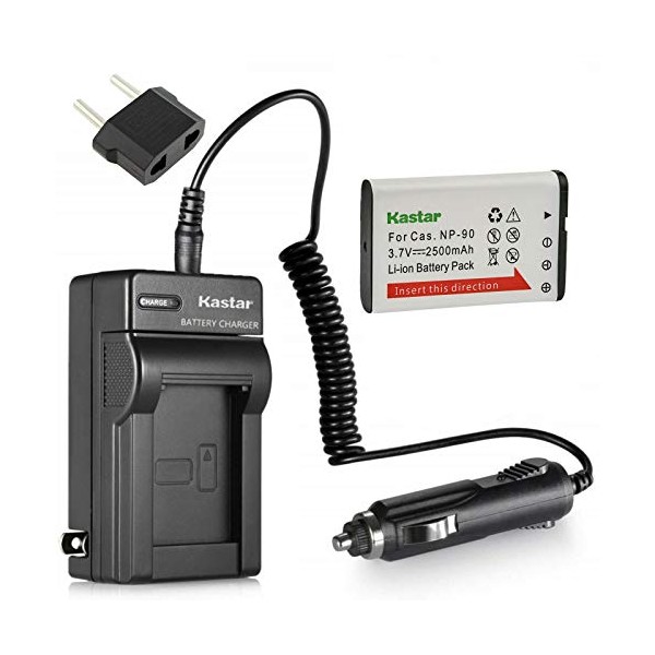 Kastar Travel Charger for Casio NP-90 NP90 Work with Casio