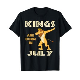 July Birthday Month T-Shirt Dabbing Lion Dab Shirt-King Lion