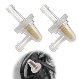 Pleoos In Line Fuel Filter, APE RACING Universal 90 Degree Inline Fuel Filter for 1/4 Fuel Line Gas Engine,Clear Gas Inline Fuel Filter Replacement,Used for Motorcycle Dirt Bike ATV UTV Quad