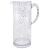 Lillian Collection Silver Glittery Acrylic Pitcher - 60 Oz, Clear,