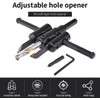 HOHXEN Adjustable Rotary Burr with Twist Drill Bit [Diameter: 30mm-120mm]