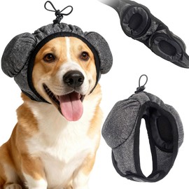 Orejeras Contra Ruido Para Perro, Ajustables Protector, Audifonos Para Pirotecnia Perros, Orejeras Que no Se Mueven y Capucha Calmante, Alivian la Ansiedad Protegen del Ruido, Peinar Viajar (Medium)