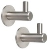 Stahlia 2 Coat Hooks Brushed Stainless Steel Coat Hooks Wall