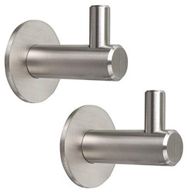 Stahlia 2 Coat Hooks Brushed Stainless Steel Coat Hooks Wall Hooks