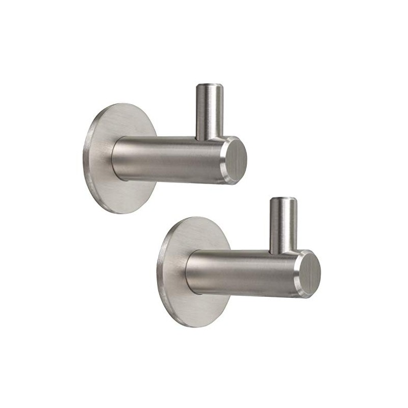 Stahlia 2 Coat Hooks Brushed Stainless Steel Coat Hooks Wall