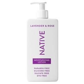 Native Body Lotion Contains Naturally Derived Plant-Based Moisturizers for Women and Men | Restores Dry Skin, Lavender & Rose, 16.5 fl oz