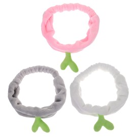 Baluue 3pcs Curly Hair Headbands for Women Spa Headband Makeup Hairband for Washing Face Random Color