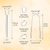 2 cepillos para lengua, resistentes, reutilizables, de acero inoxidable, herramientas