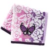 ANNA SUI (アナスイ)大判 タオルハンカチ（28cm）バタフライアップリケ (パープル) 婦人 レディース タオル ハンドタオル 109307-0013-03