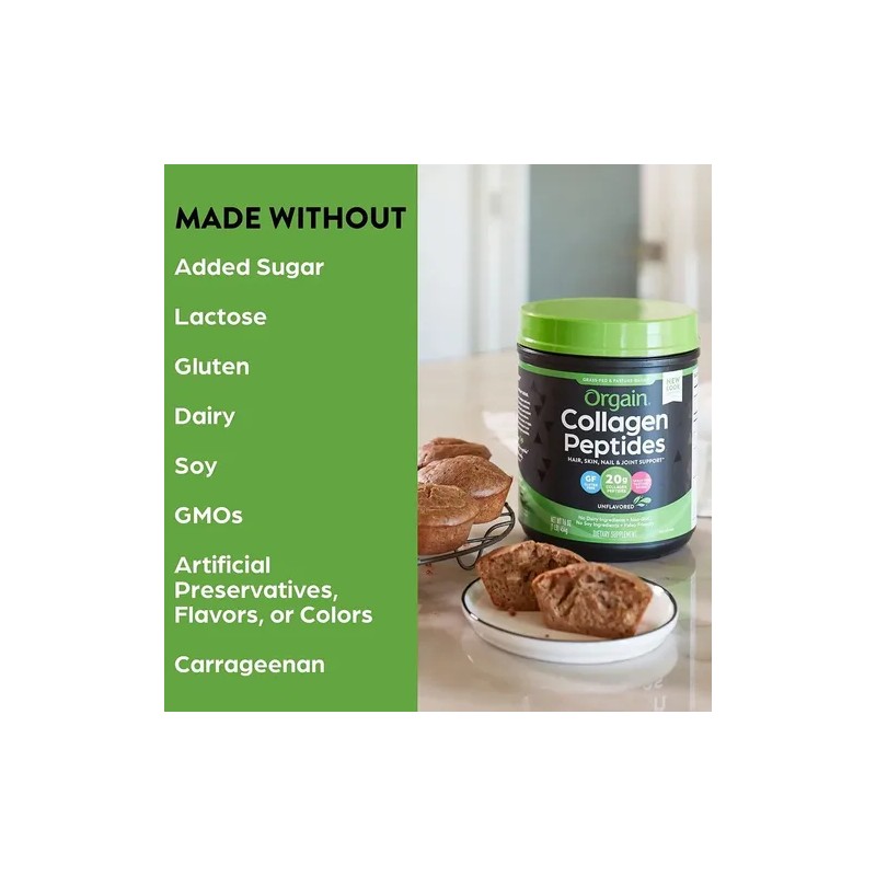 Orgain® Collagen Peptides Sin Sabor 454 Gr | Péptidos Polvo