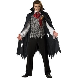 InCharacter Costumes Men's Vampire B Slayed Costume, Black/White/Burgundy, Large
