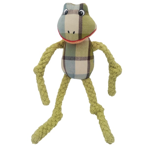 Happy Tails Durable 13" Frog Dog Toy for Medium to