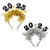 HIENAJ 2 PCS Happy New Year Headbands Tiara for Women
