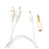 DRUT 2m 3.5mm Stereo Jack Plug to 2 x Twin