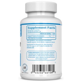 PESCIENCE TRUCREATINE Creapure® Micronized Creatine 3g 90 Capsules 30 Servings