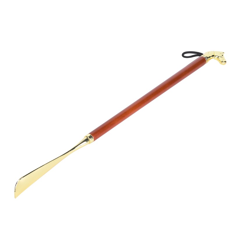 Horse Head Shoe Horn Lifter Universal Long Beech Handle Handled