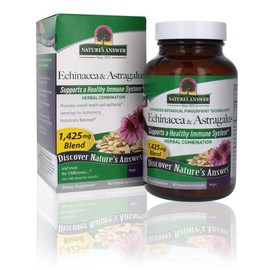 Nature's Answer Echinacea & Astragalus | Supports a Healthy Immune System | Vegan, Non-GMO & Kosher Certified |Capsules 90Ct
