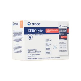 Trace Minerals Trace Minerals ZeroLyte - Sodium & Electrolyte Replenishment - Energy & Hydration Support Drink Powder - Nerve & Muscle Function Support - Salty Watermelon, 30 Packets (30 Servings)