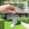 Slipper Keychain Charm,Alloy Flip-Flop Charm Pendant | Beautiful and Elegant