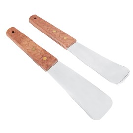 Ice Cream Scoop Stainless Steel Ice Cream Shovel with Wooden Handle Dessert Spade Butter Cutter Kitchen Utensil (2)