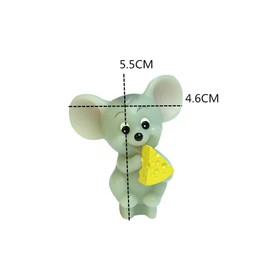 Mouse Silicone Mold - MoldFun Cute Mouse Eating Cheese Art Craft Mould for Fondant, Candle, Soap, Wax Crayon, Polymer Paper Fimo Clay