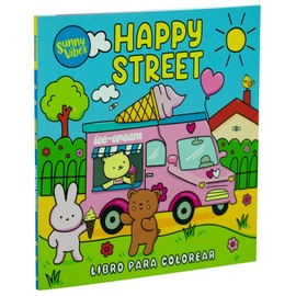 Libro para Colorear: Sunny Vibes: Happy Street