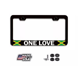 ONE LOVE Jamaican Steel License Plate Frame Car SUV