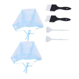 TOVINANNA Hair Dye Brush Needle Kit 6pcs Highlight Hat for Home Use Easy Application Hair Coloring Tool