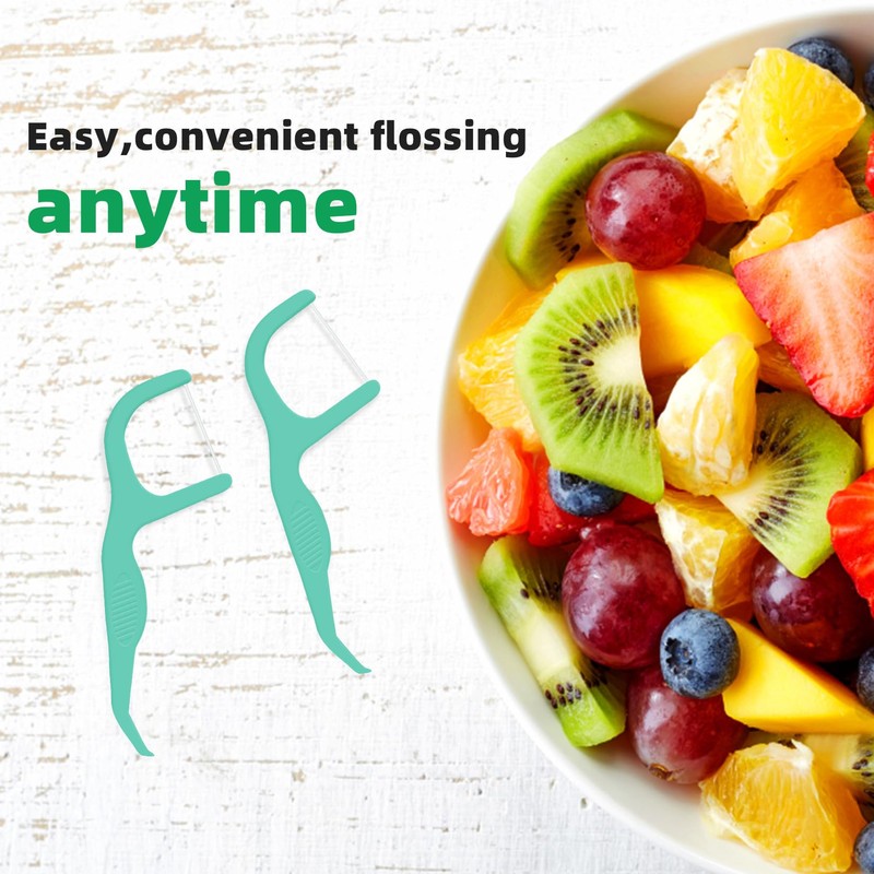 RAZOKO Dental Floss Picks | Toothpick, Shred-Resistant Floss, Easy Grip