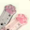 15CM Pink Cats Claw Straight Rulers, Plastic Measuring Tool Kawaii