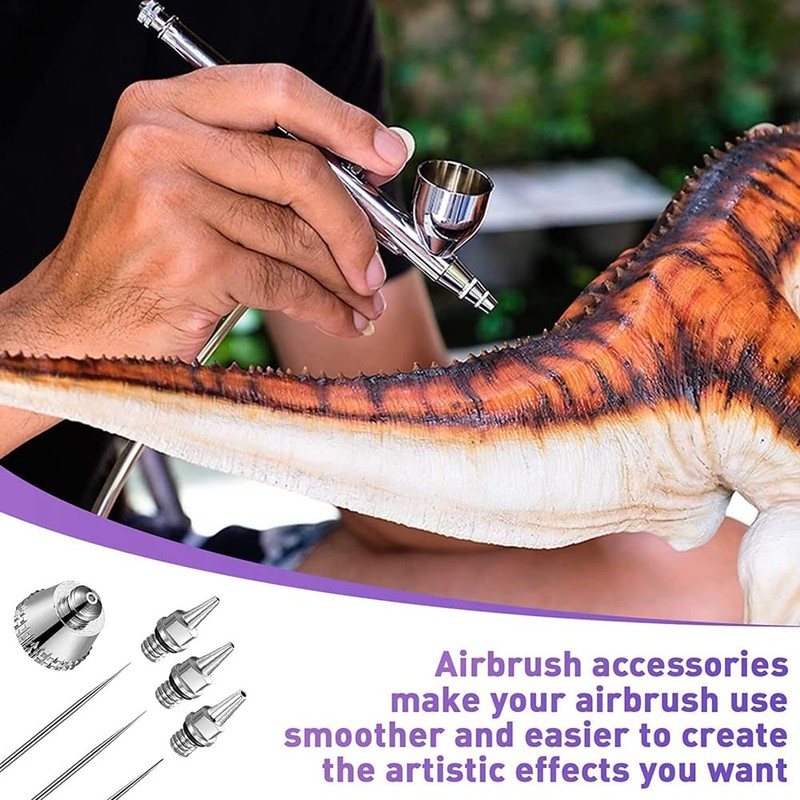 Tuperoymse Airbrush Cleaning Kit Airbrush Nozzle Cap Kit and Airbrush
